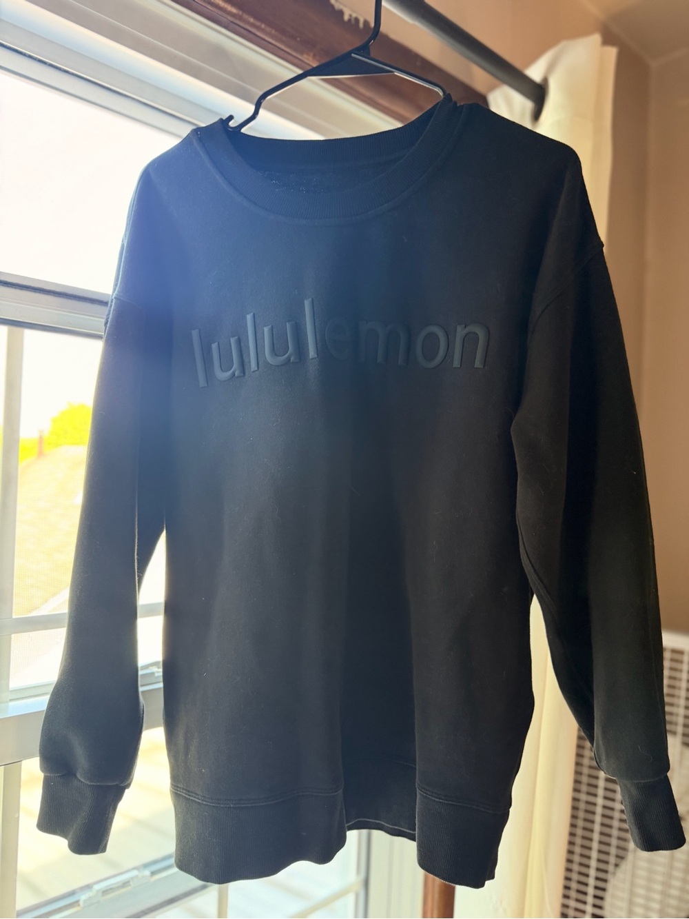lululemon Black Logo Crewneck Sweatshirt